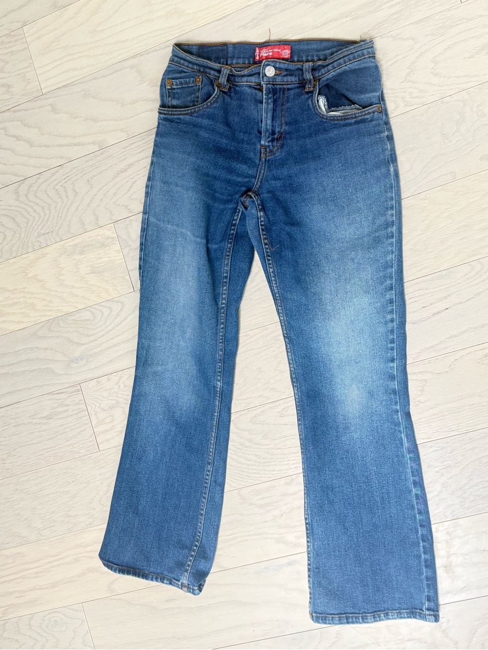 Levi's  Blue Denim Flare Jeans for Girls